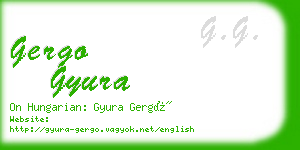 gergo gyura business card